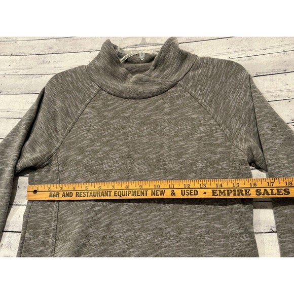 prAna Womens Calexa Tunic Sweater Sz XS Heather Green Pullover Active Pockets - Picture 14 of 15